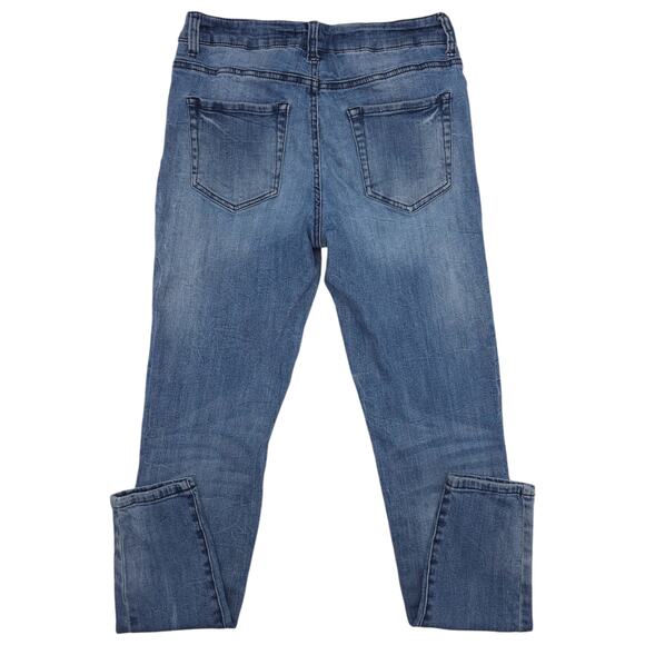 Forever 21 Jeans Womens 26 Skinny Mid Rise Medium Wash Blue - Picture 8 of 12